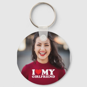 I Love My Girlfriend Custom Photo Key Ring