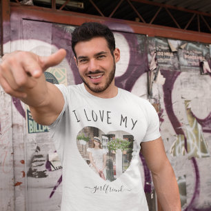 I love My Girlfriend Custom Photo T-Shirt