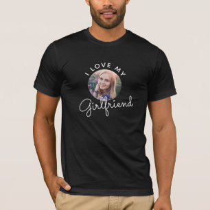 I Love My Girlfriend Custom Photo Valentine's Day T-Shirt