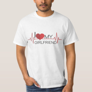 I Love My Girlfriend Custom T-shirt