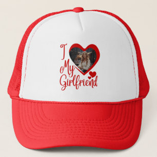 I Love My Girlfriend Custom Trucker Hat