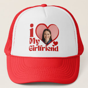 I Love My Girlfriend Custom Trucker Hat