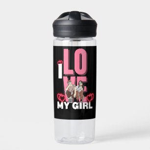 I Love My Girlfriend Custom  Water Bottle
