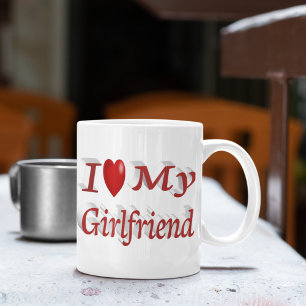 I Love My Girlfriend cute text  Coffee Mug