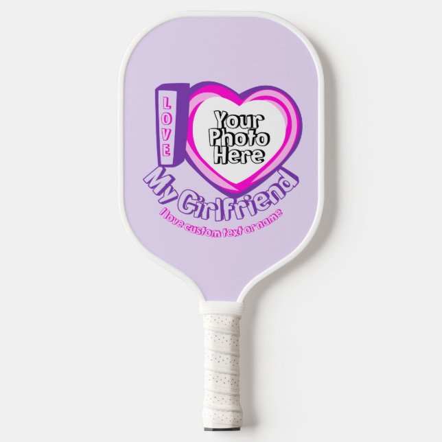 I love My Girlfriend Double Side Pickleball Paddle (Front)