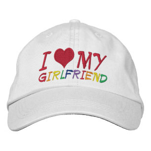 I Love My Girlfriend Embroidered Hat