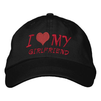 I Love My Girlfriend Embroidered Hat