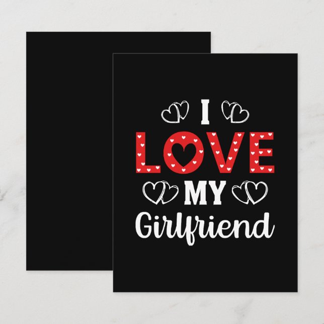 I Love My Girlfriend Enclosure Card (Front/Back)