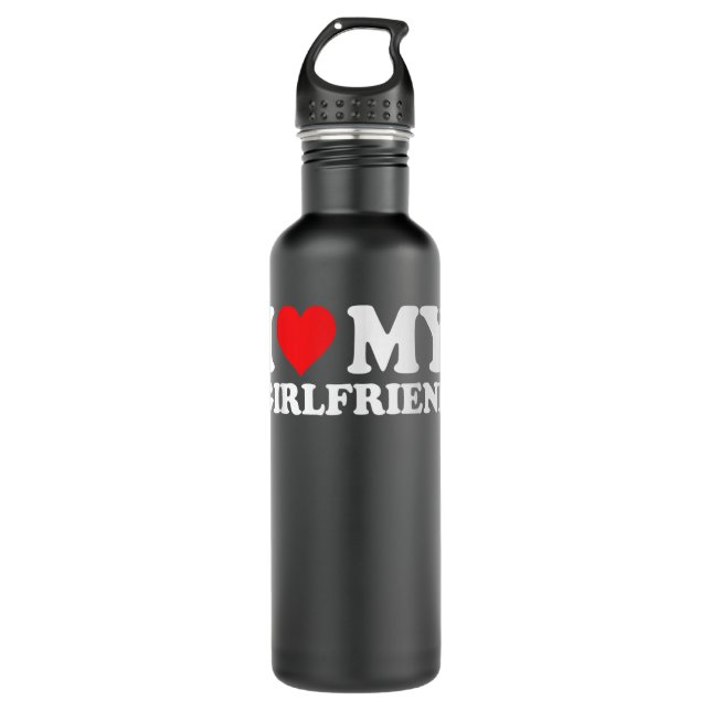 I Love My Girlfriend for Men and Boy  710 Ml Water Bottle (Front)