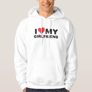 I love my girlfriend GF i heart my girlfriend GF Hoodie