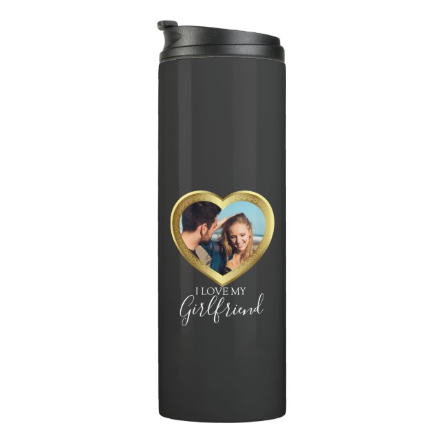 I love My Girlfriend Gift for Her Him Valentine Thermal Tumbler (Rotated Right)