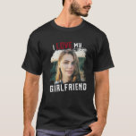 I Love My Girlfriend Grunge Custom Photo T-Shirt<br><div class="desc">Great present for your boyfriend! Custom photo T-shirt saying I LOVE MY GIRLFRIEND in sporty grunge typography picture in a distressed cool mask cutout. Simple and easy customisation!</div>