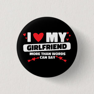 i love my girlfriend heart 3 cm round badge