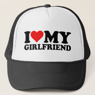 I Love My Girlfriend Heart GF Valentines Day 1WH1 Trucker Hat