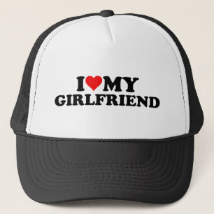 I Love My Girlfriend Heart GF Valentines Day 3WH1 Trucker Hat
