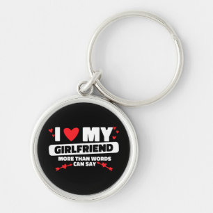 i love my girlfriend heart key ring