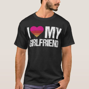 I love my girlfriend heart my girlfriend vintage T-Shirt