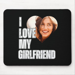 I Love My Girlfriend Heart Photo Boyfriend Gift  Mouse Mat