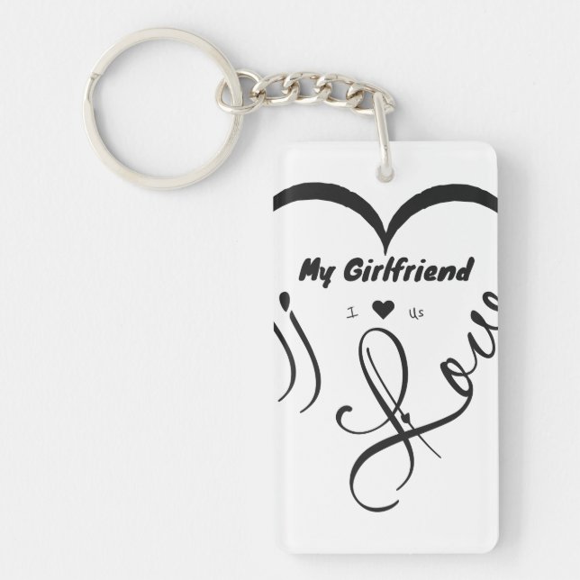 I Love My Girlfriend - I ♥ Us Key Ring (Front)