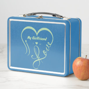 I Love My Girlfriend - I ♥ Us Metal Lunch Box