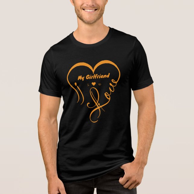 I Love My Girlfriend - I ♥ Us Tri-Blend Shirt (Front)