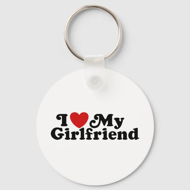 I Love My Girlfriend Key Ring (Front)