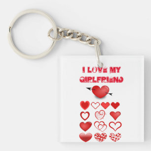 I love my girlfriend  key ring