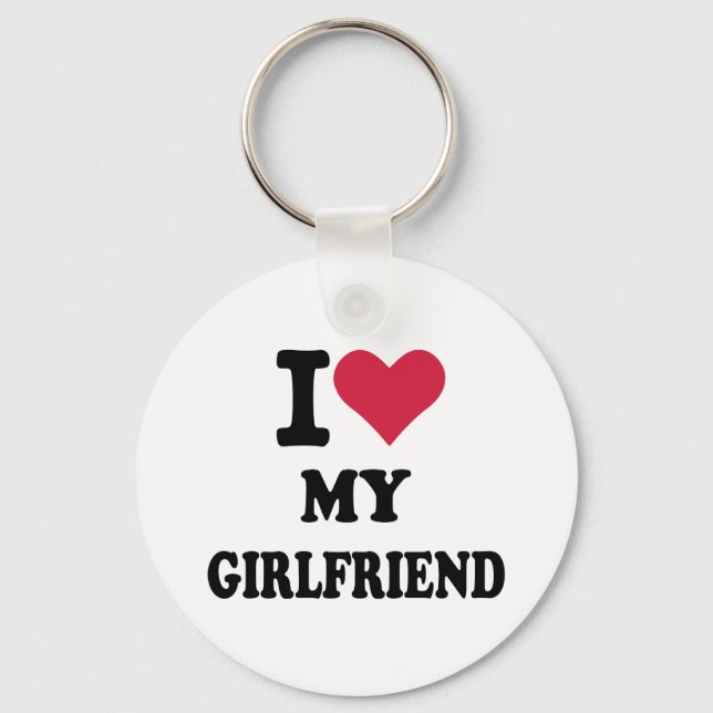 I love my girlfriend key ring (Front)