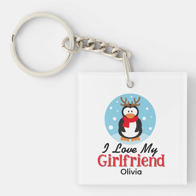 I Love My Girlfriend Key Ring (Front)