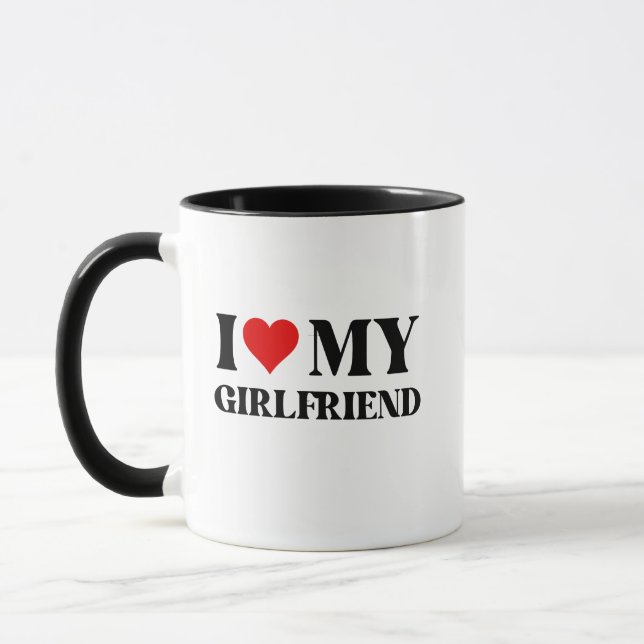 I Love My Girlfriend Mug – Romantic Gift for Her (Left)