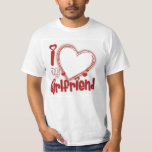 I Love My Girlfriend Personalise Custom T-shirt<br><div class="desc">Celebrate love with the "I Love My Girlfriend" personalised custom t-shirt. This charming design features a heartwarming message expressing affection for your special someone. The shirt's customisable elements add a personal touch, making it a unique and thoughtful gift. Crafted with comfort in mind, this shirt combines style and sentiment, making...</div>