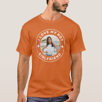 I Love My Girlfriend Personalised Photo Orange
