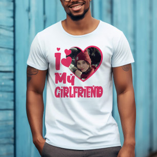 I Love My Girlfriend Personalised Photo T-Shirt