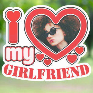 I Love My Girlfriend Personalized Photo Text