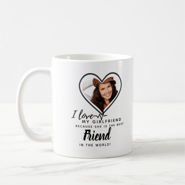 I Love My Girlfriend PHOTO BEST FRIEND Gift Coffee Coffee Mug (Left)
