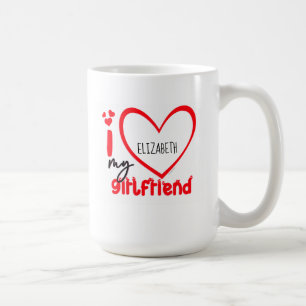 I Love My Girlfriend Photo Gift Coffee Mug