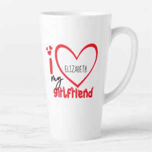 I Love My Girlfriend Photo Gift Latte Mug