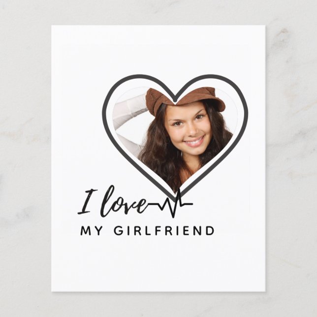I LOVE MY GIRLFRIEND  Photo Gift Personalised  Flyer (Front)