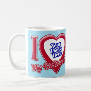 I Love My Girlfriend Photo Red Heart Blue Horizon Coffee Mug