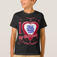I Love My Girlfriend Photo Red Hearts Black