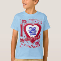 I Love My Girlfriend Photo Red Hearts Light Blue