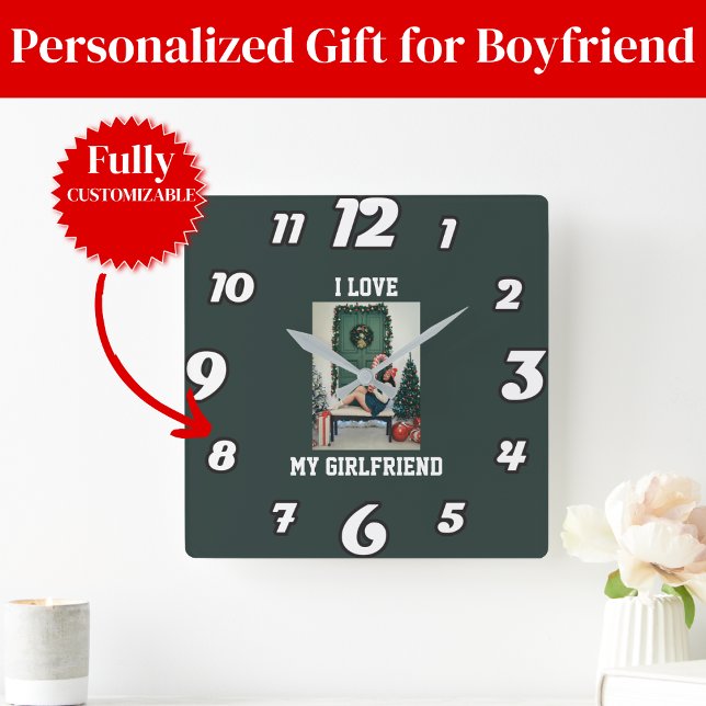 I Love My Girlfriend Photo Wall Clock Gift (I Love My Girlfriend Photo Wall Clock Gift)