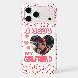 I Love My Girlfriend Pink Heart Custom Photo Case-