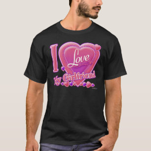 I Love My Girlfriend pink/purple - hearts T-Shirt