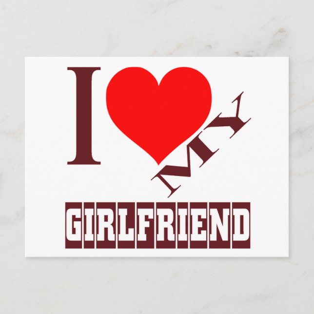 i love my girlfriend. postcard (Front)