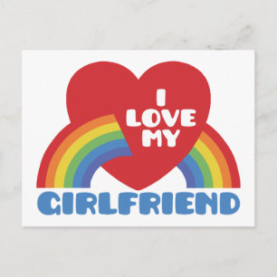 I Love My Girlfriend Postcard
