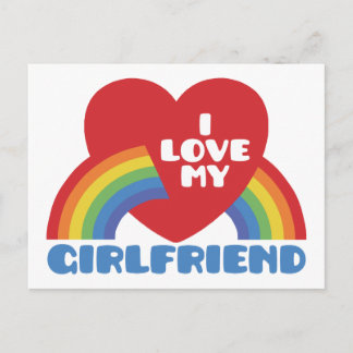 I Love My Girlfriend Postcard
