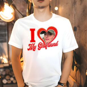 I Love My Girlfriend Red Custom Personalised Shirt