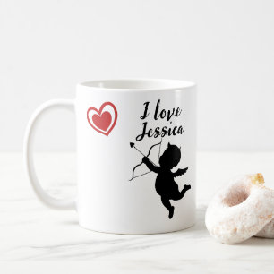 I love my girlfriend Red heart cute love quote Coffee Mug