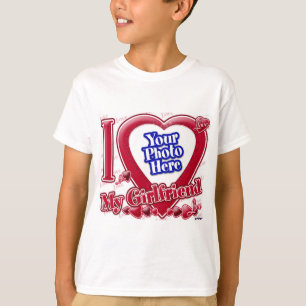 I Love My Girlfriend red heart - photo T-Shirt